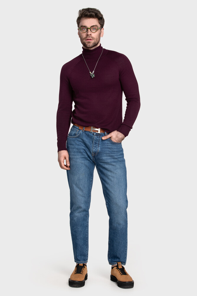 Чоловічий вовняний светр з високою стійкою (Amarena)