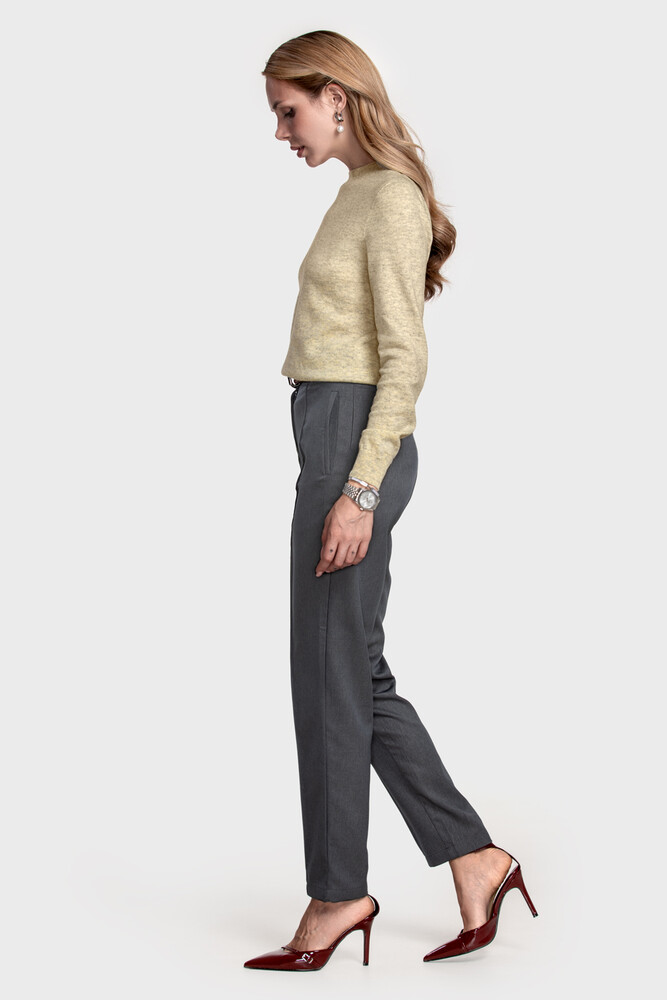 Безшовний джемпер з преміальної чистої вовни (Latticello Melange)