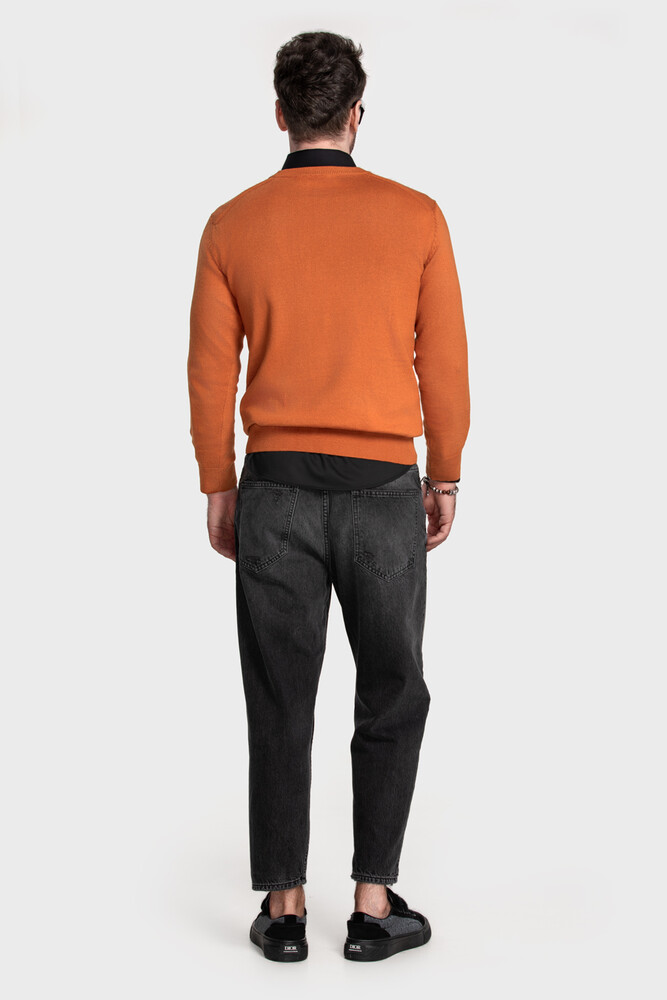 Чоловічий джемпер з бавовни та кашеміру (Mattone)