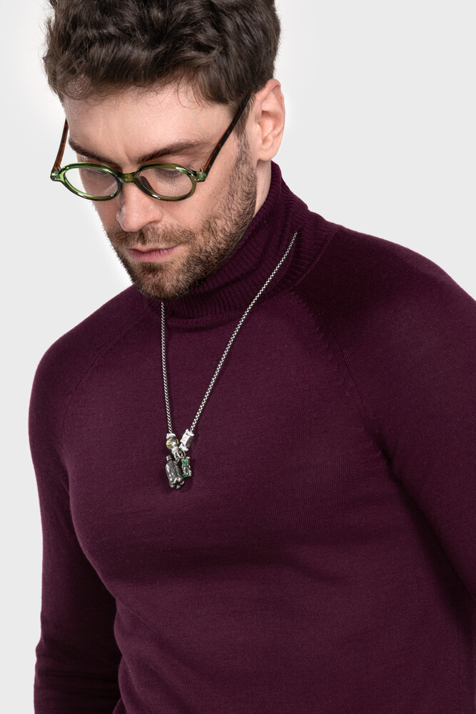 Чоловічий вовняний светр з високою стійкою (Amarena)