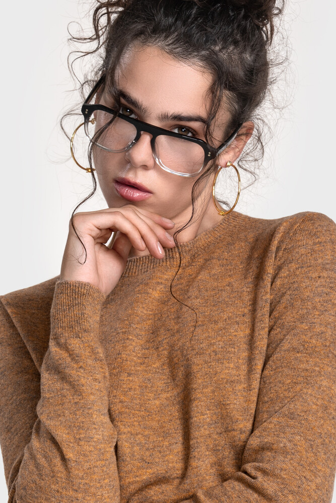 Безшовний джемпер з преміальної чистої вовни (Tabacco Melange)