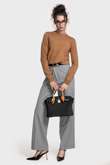 Безшовний джемпер з преміальної чистої вовни (Tabacco Melange)