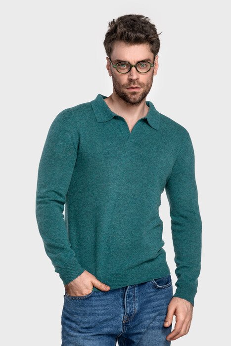 Pure wool seamless men's sweater (Nefrite Melange)