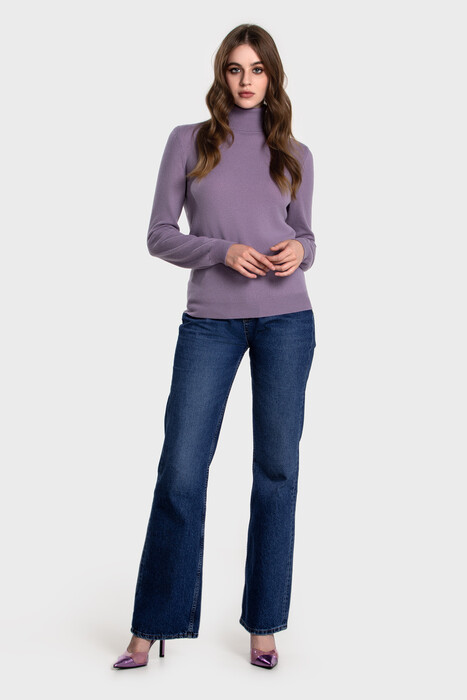 Жіночий кашеміровий светр з високою стійкою (Lavender)