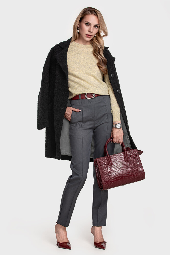 Безшовний джемпер з преміальної чистої вовни (Latticello Melange)