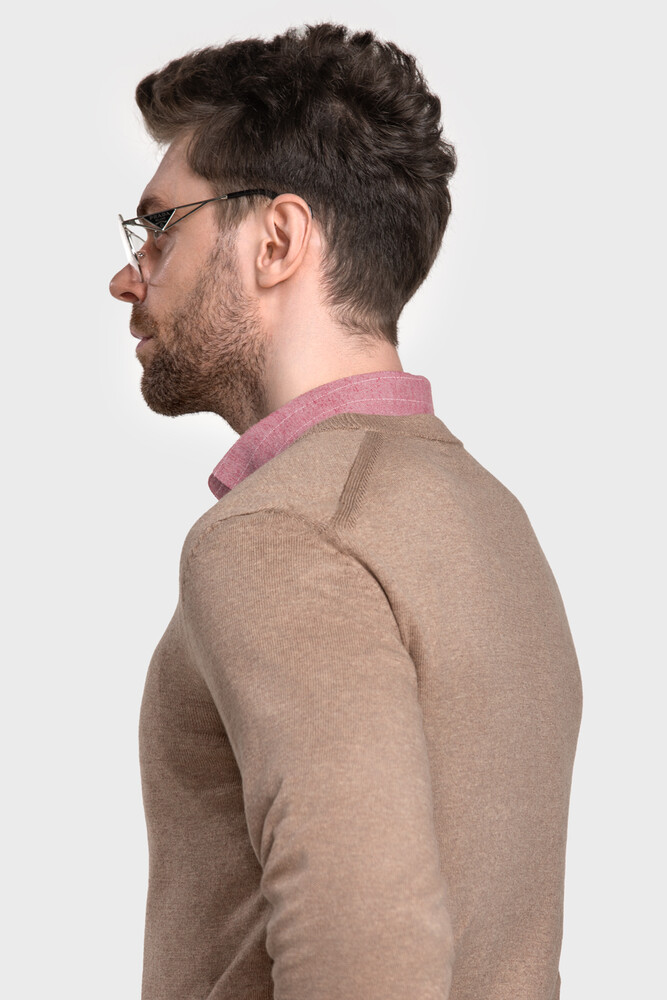 Чоловічий джемпер з бавовни та кашеміру (Sabbia Melange)