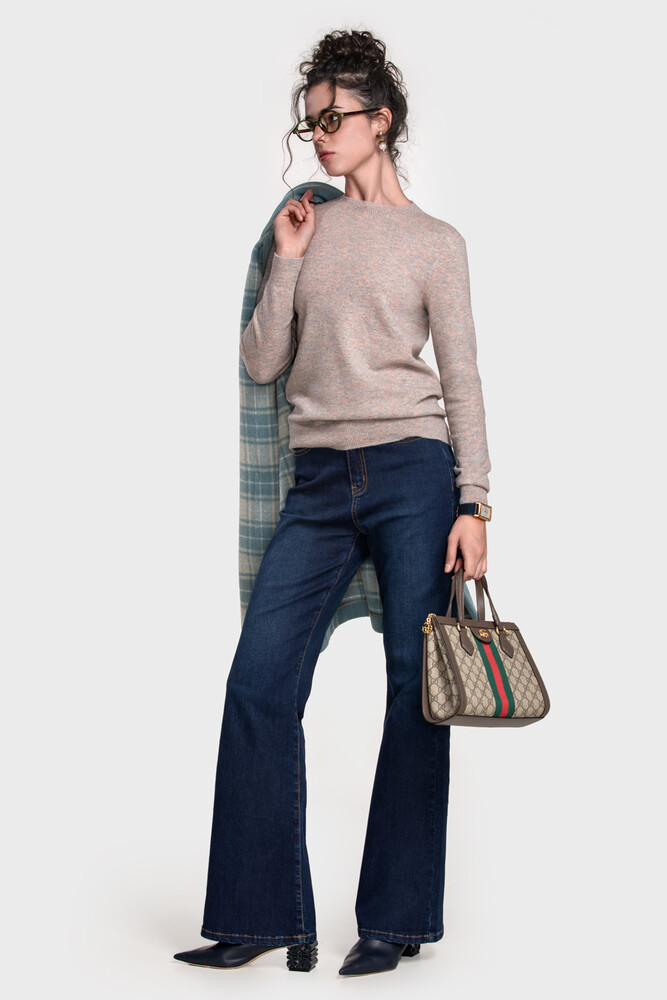 Безшовний джемпер з преміальної чистої вовни (Ferra Melange)