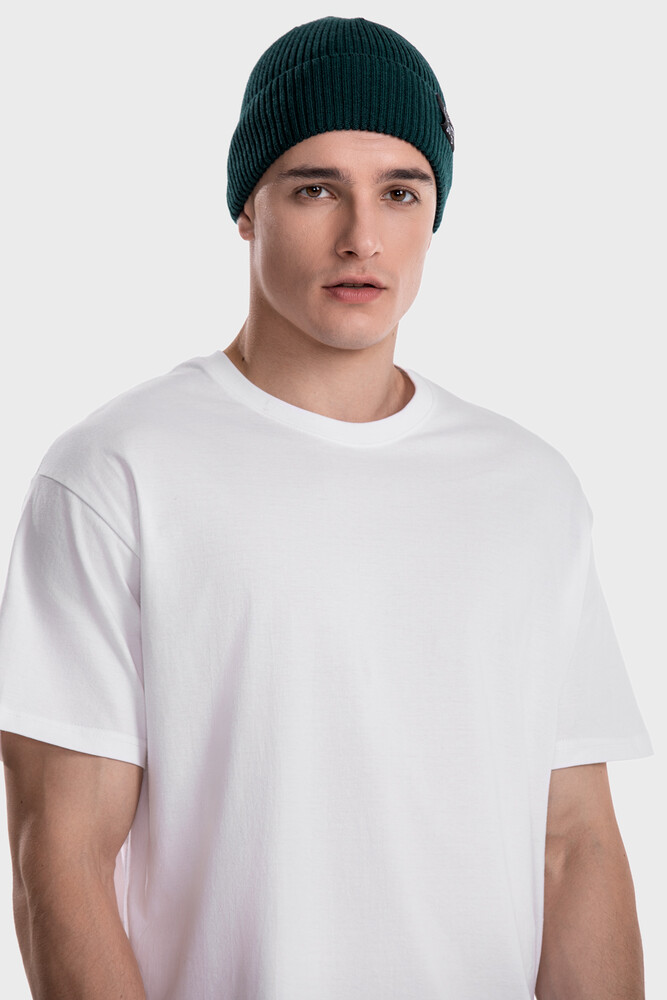 Ribbed beanie in merino wool blend (Pino)