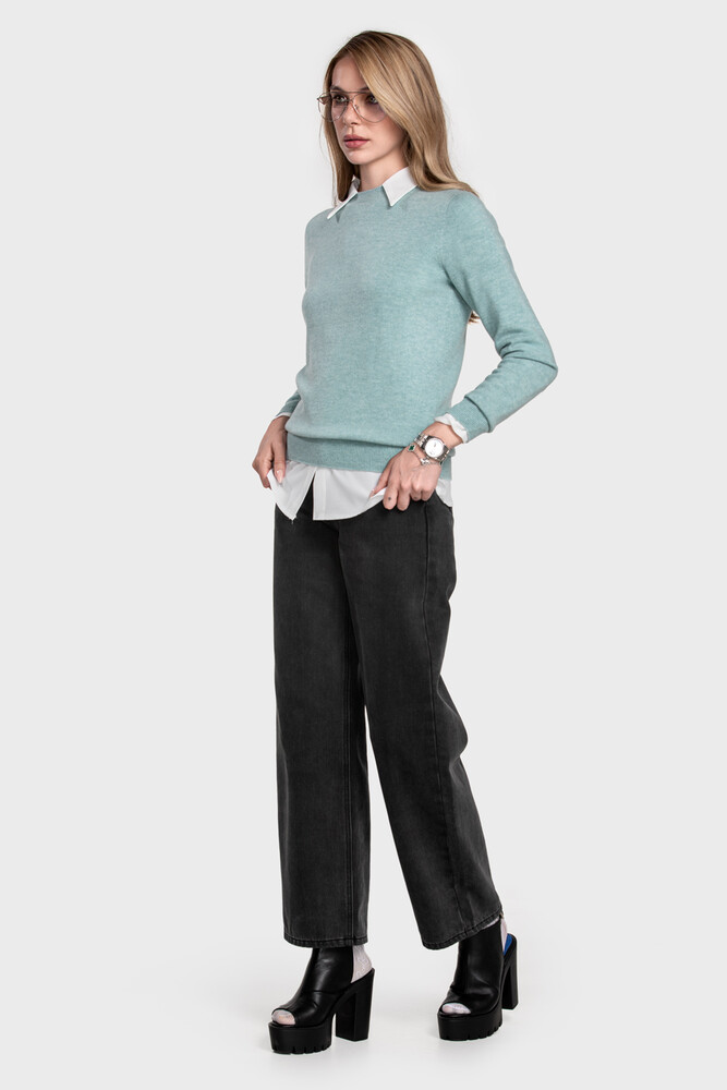 Безшовний джемпер з преміальної чистої вовни (Mistrale Melange)