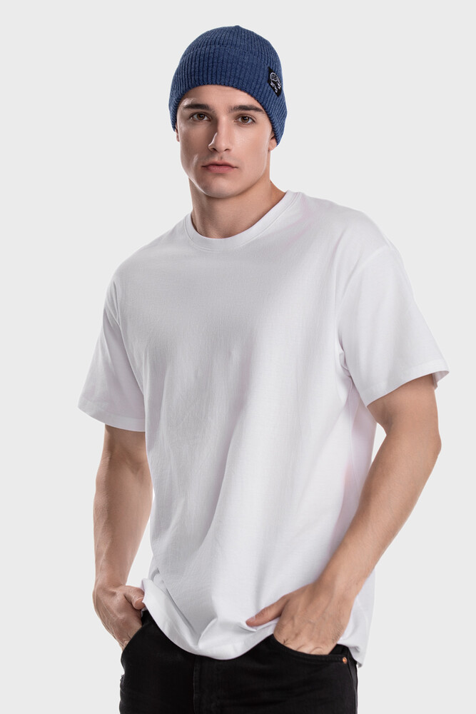 Ribbed beanie in pure merino wool (Minio Melange)