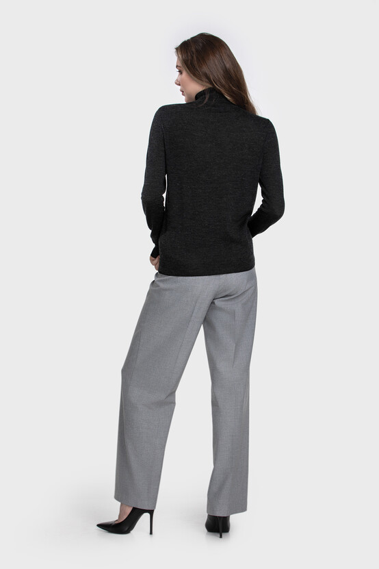 Turtleneck sweater in pure merino wool (Antracite Melange)