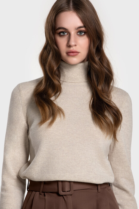 Жіночий кашеміровий светр з високою стійкою (Angora Melange)