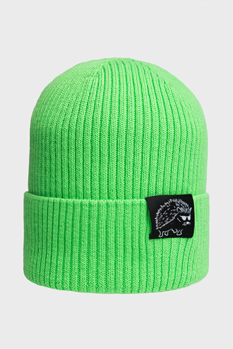 В'язана шапка із вовни Меріно (Shocking Green)
