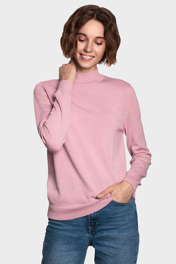 Жіночий вовняний светр з невеликою стійкою (Rosa)