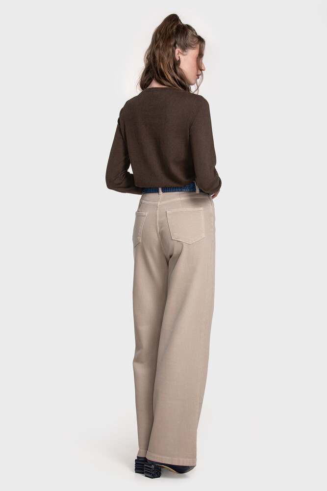 Жіночий джемпер з бавовни та кашеміру (Espresso Melange)