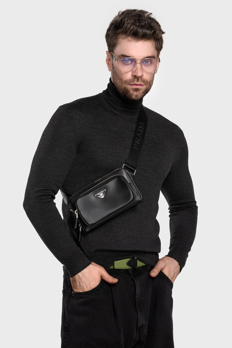 Turtleneck sweater in pure merino wool (Antracite Melange)