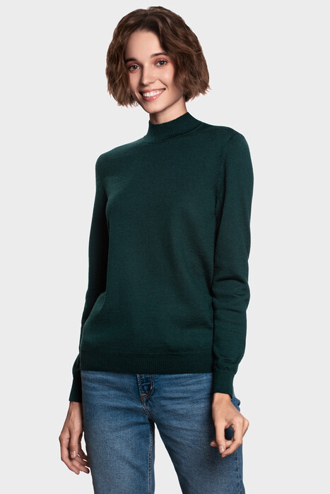 Mock neck sweater in merino wool blend (Pino)