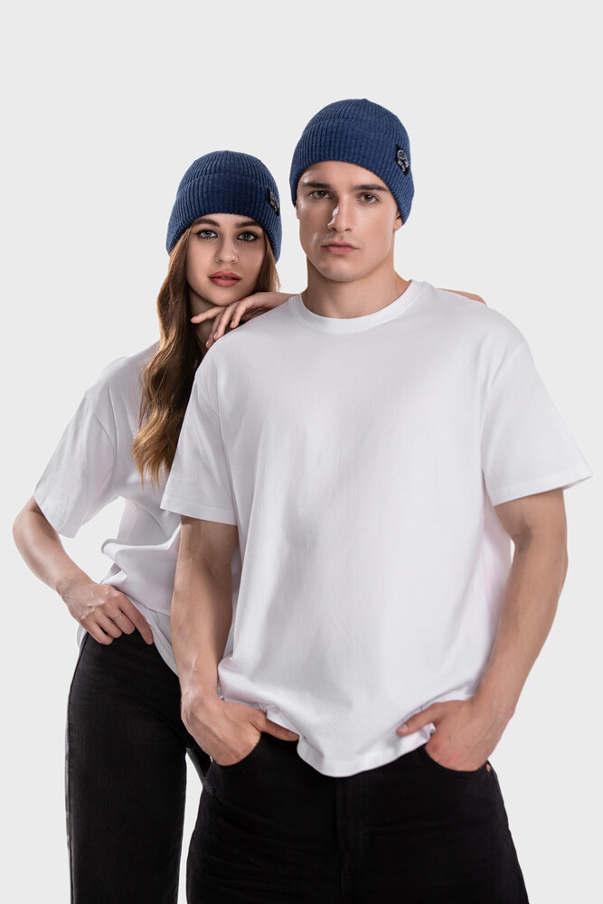 Ribbed beanie in pure merino wool (Minio Melange)