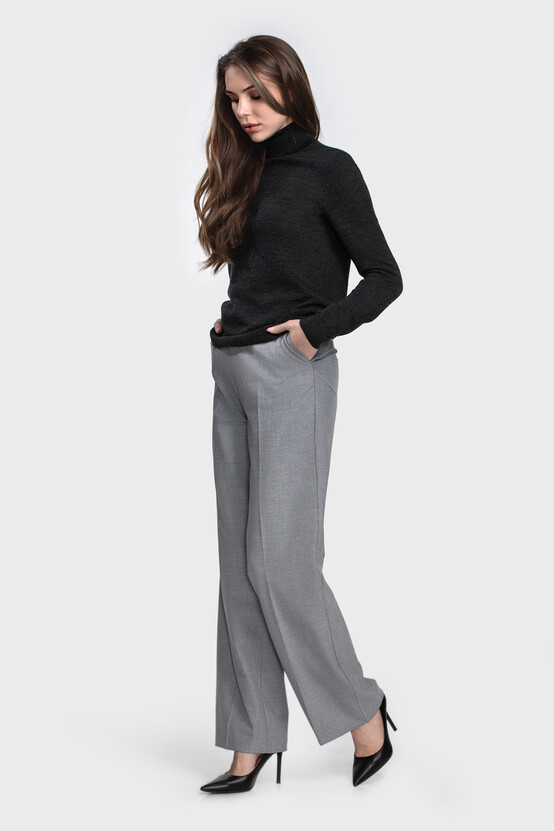 Turtleneck sweater in pure merino wool (Antracite Melange)