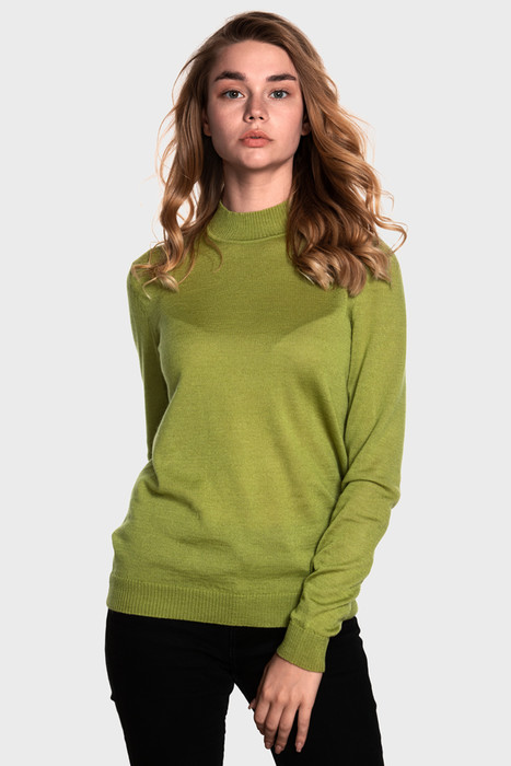 Жіночий вовняний светр з невеликою стійкою (Pear Green)