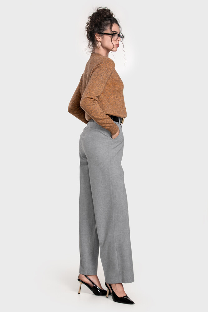 Безшовний джемпер з преміальної чистої вовни (Tabacco Melange)